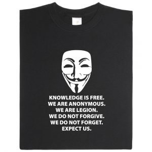 T-Shirt mit dem anonymous Leitspruch